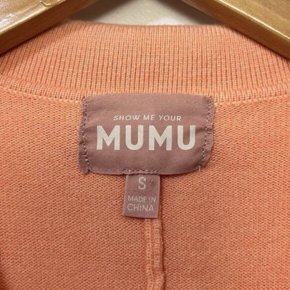 Show Me Your Mumu Gio Sweater Romper Size S Cantalope Knit Coastal Festival - Picture 7 of 9